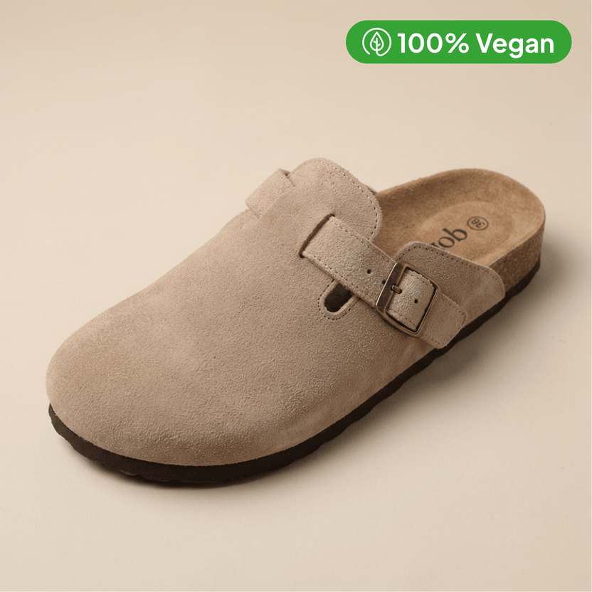 The Vegan Fully Suede Clogs from Qomfort